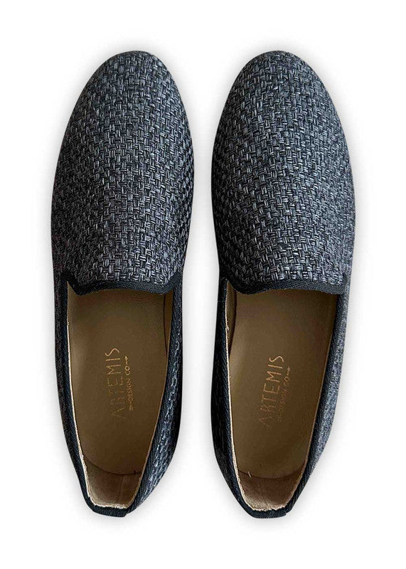 Introducing Artemis Design Co Men's Loafers in a distinguished charcoal grey. Meticulously crafted for both style and comfort, these loafers exude sophistication and versatility. Their sleek design and timeless color make them perfect for any occasion, from formal events to casual outings. Elevate your footwear collection with Artemis Design Co Men's Loafers in distinguished charcoal grey, a symbol of refined elegance. (Front View)