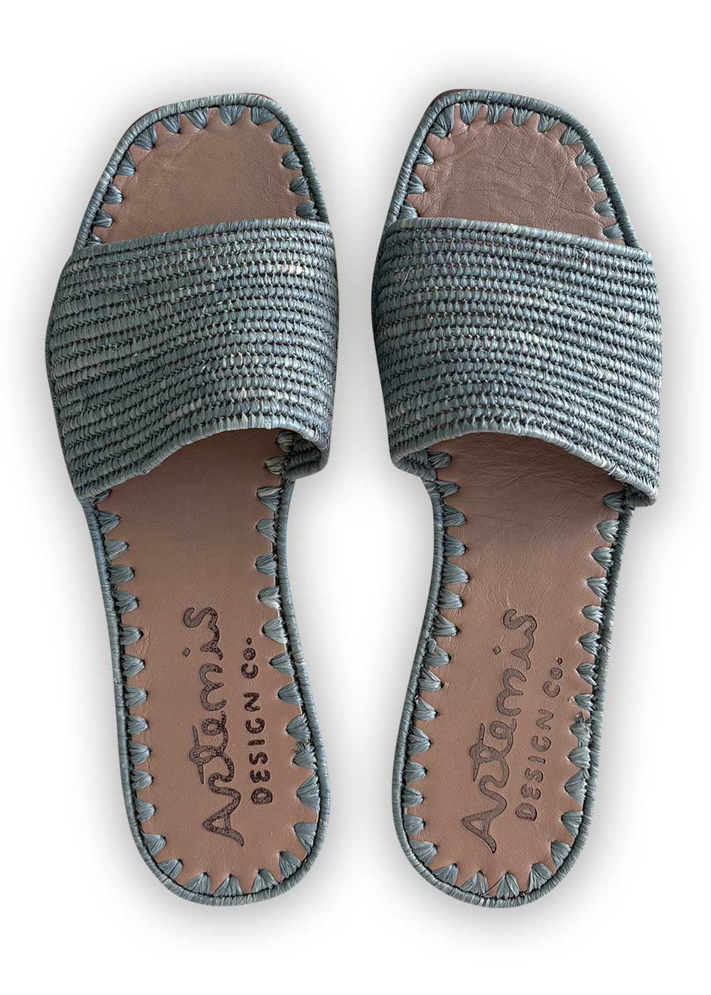 Women's Raffia Sandals, Pewter