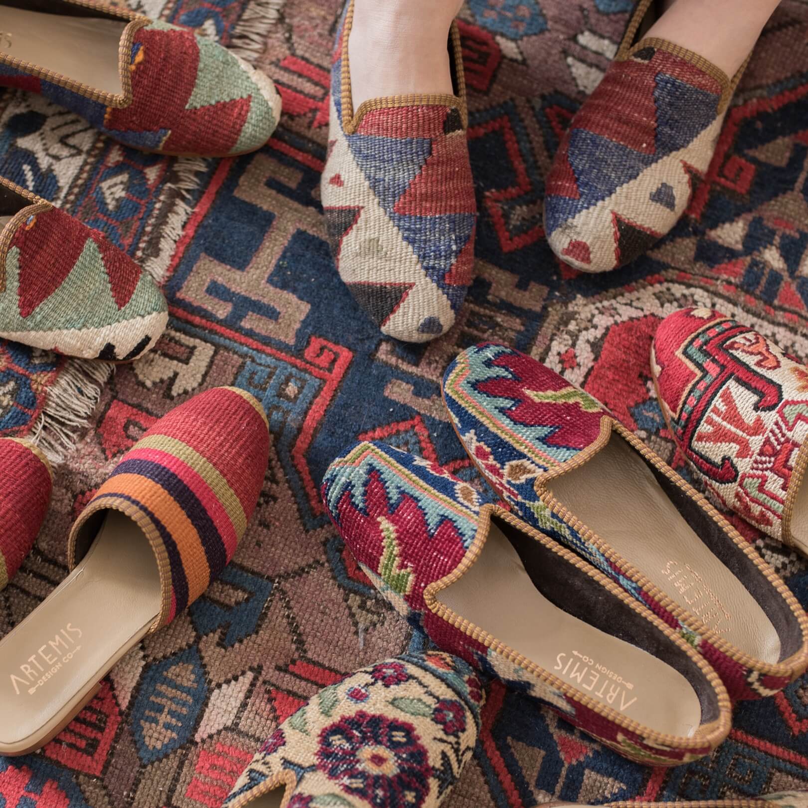 Kilim shoes, Carpet Shoes, Kilim loafers, Vintage shoes, Leather sole shoes, Wool store shoes, Kilim rug shoes, Unique shoes,