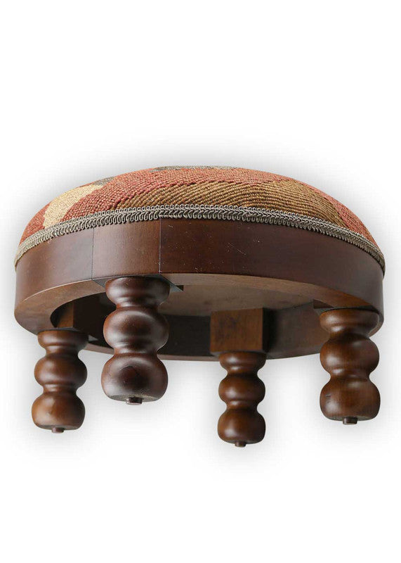 The Artemis Design & Co Footstool is a sophisticated and versatile addition to your living space, featuring a refined color combination of brown, dark grey, light brown, and black. Meticulously crafted, this footstool seamlessly blends warm and neutral tones, creating an elegant and timeless accent piece. ( Side View)