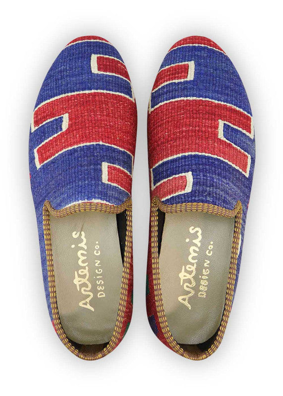 Artemis Design & Co Men's Loafers in blue, red, white, green, and black color combinations are the epitome of style and sophistication. These loafers are meticulously crafted with premium materials to offer superior comfort and durability.  (Front View)