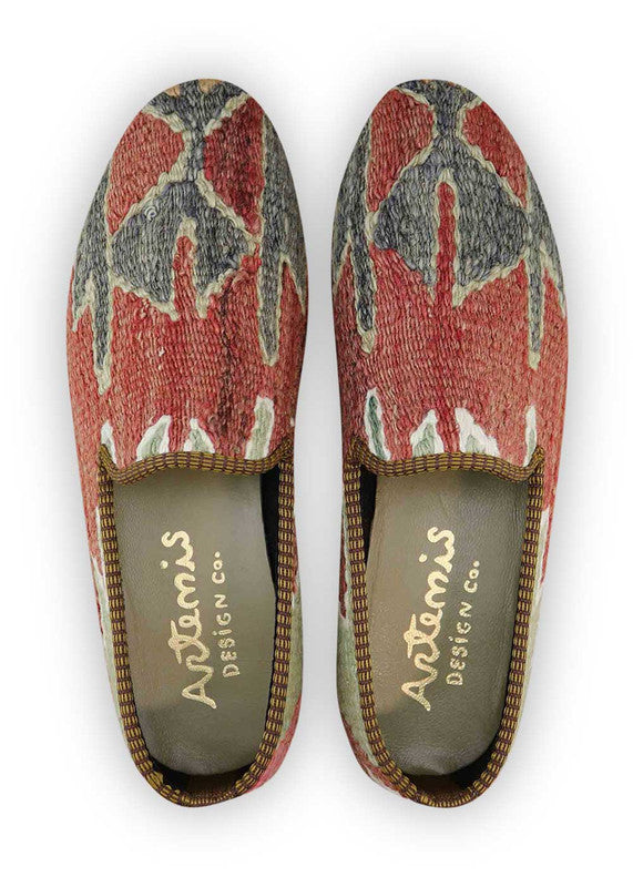 Artemis Design & Co Men's Loafers in dark grey, red, green, and white are the epitome of style and versatility. These loafers are crafted with premium quality materials, ensuring both comfort and durability. (Front View)