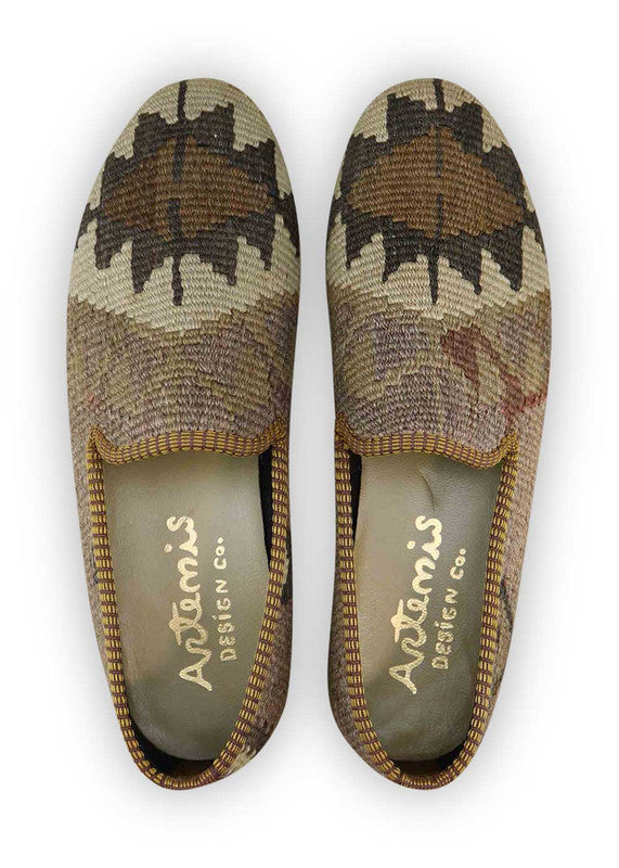 Artemis Design & Co Men's Loafers in a stunning color combination of brown, khaki, and light brown are the epitome of style and versatility. These loafers are crafted with the utmost care and attention to detail, using premium quality materials that ensure both comfort and durability. (Front View)
