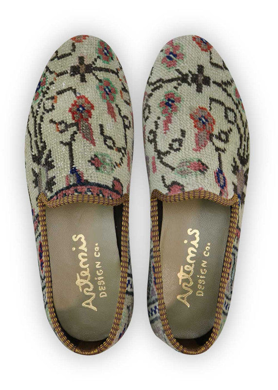 Introducing Artemis Design & Co Men's Loafers in a stunning color combination of white, grey, blue, red, and peach. These loafers are the perfect blend of style and comfort, crafted with premium quality materials to ensure durability and long-lasting wear. (Front View)