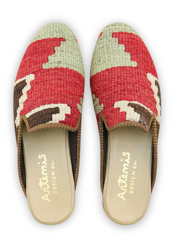 Artemis Design & Co introduces Men's Slippers in a tasteful color palette featuring orange, red, mint green, brown, and white. Elevate your comfort and style with this meticulously crafted footwear. (Front View)