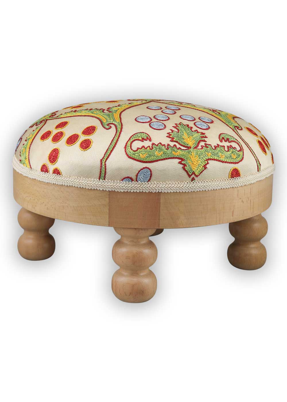 Suzani Footstool, Trellis