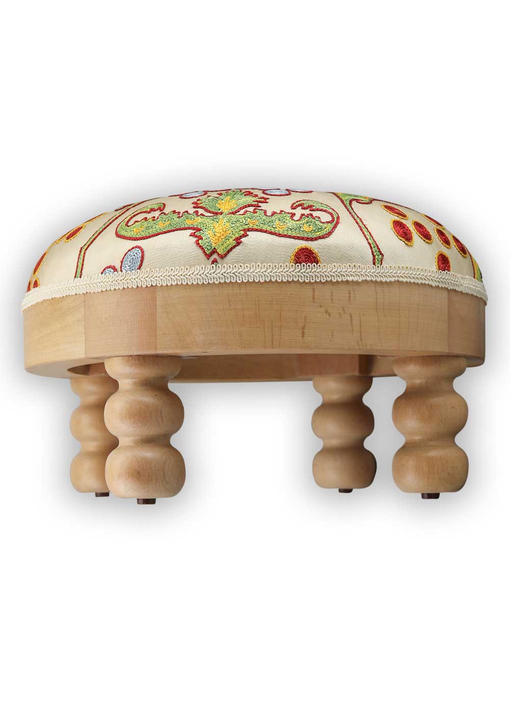 Suzani Footstool, Trellis