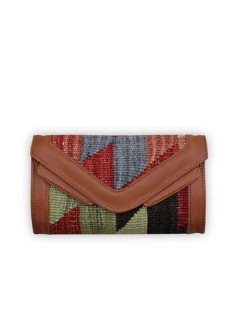 The Trendy Brown Checkered Wallet